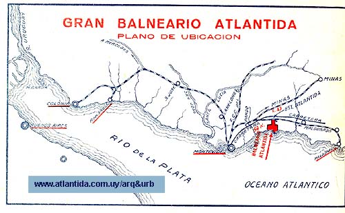 Plano de ubicacin del Balneario Atlntida 