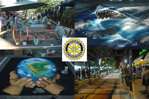 primer consurso de arte callejero con tiza - Atlantida - Uruguay