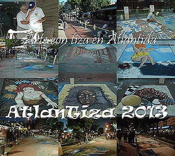 arte con tiza en Atlantida 2013