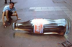 arte callejero con tiza - coke
