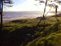 Playa mansa al atardecer